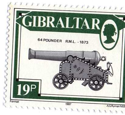 Kanonen sichern Engpass Meerenge von Gibraltar